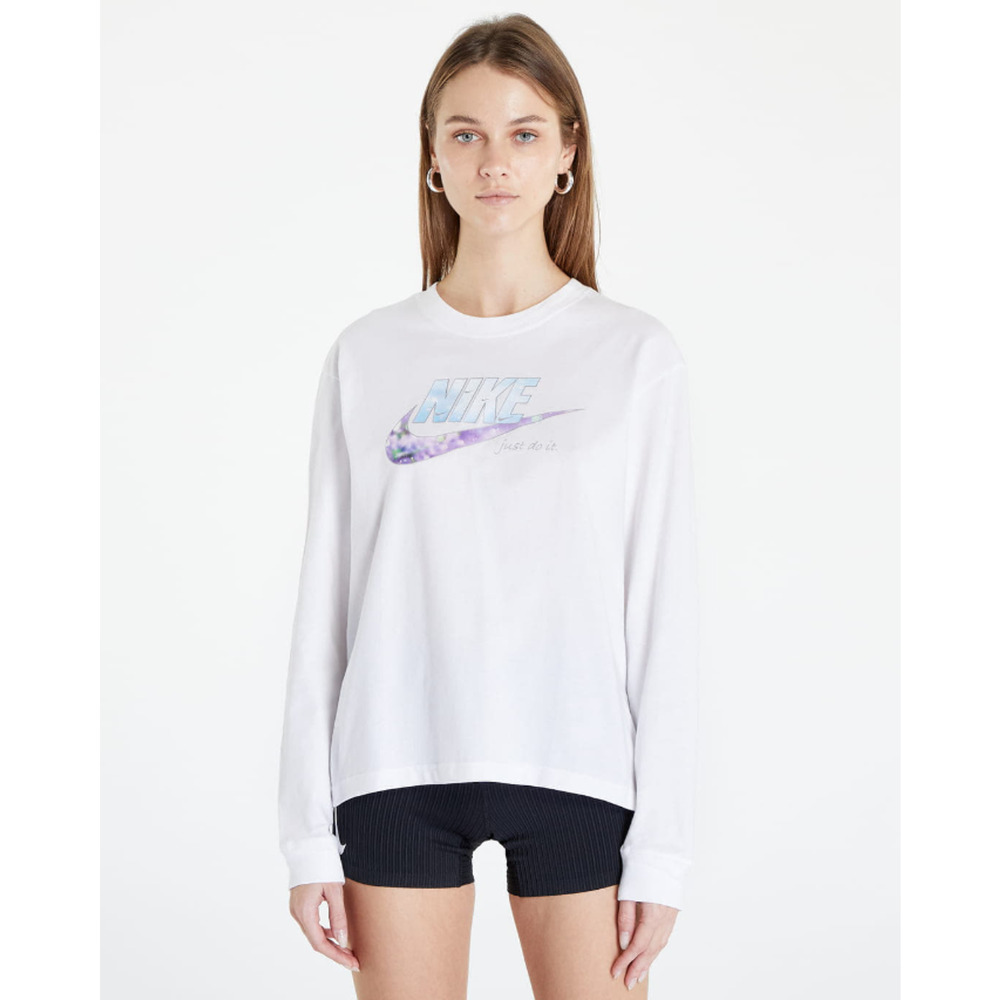 Nike Sportswear Women's Long-Sleeve Loose Fit T-Shirt DV9945-100, Small